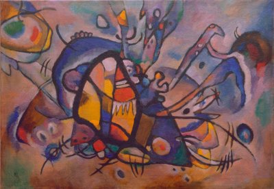 Abstracte compositie (vuurvogel) door Wassily Kandinsky